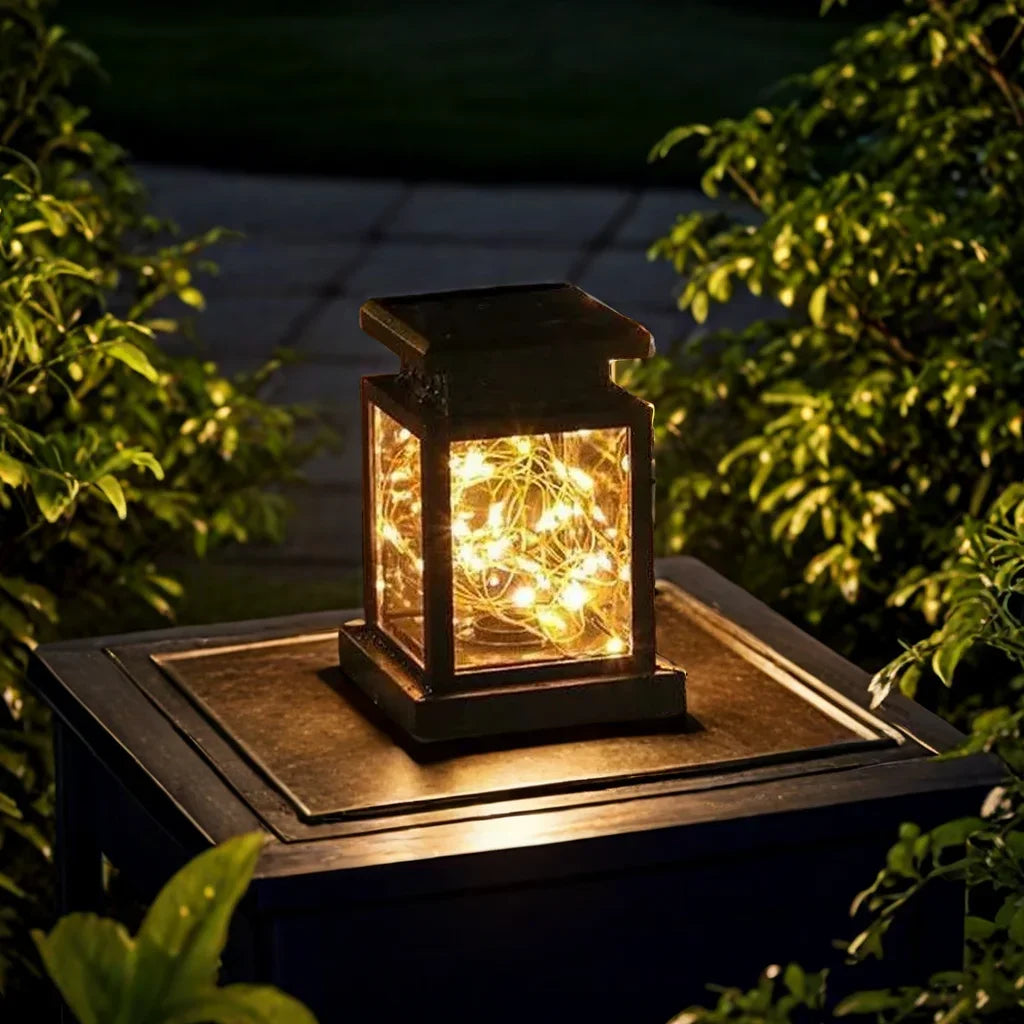 1PC Solar Lantern Outdoor, Decorative Candle Lamp with Auto On/Off, Waterproof Solar Powered for Garden/Patio/Yard Decor