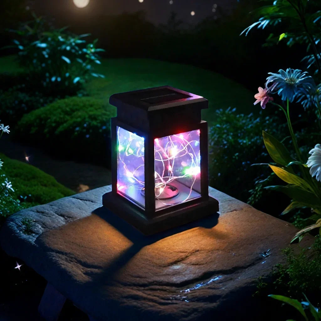 1PC Solar Lantern Outdoor, Decorative Candle Lamp with Auto On/Off, Waterproof Solar Powered for Garden/Patio/Yard Decor